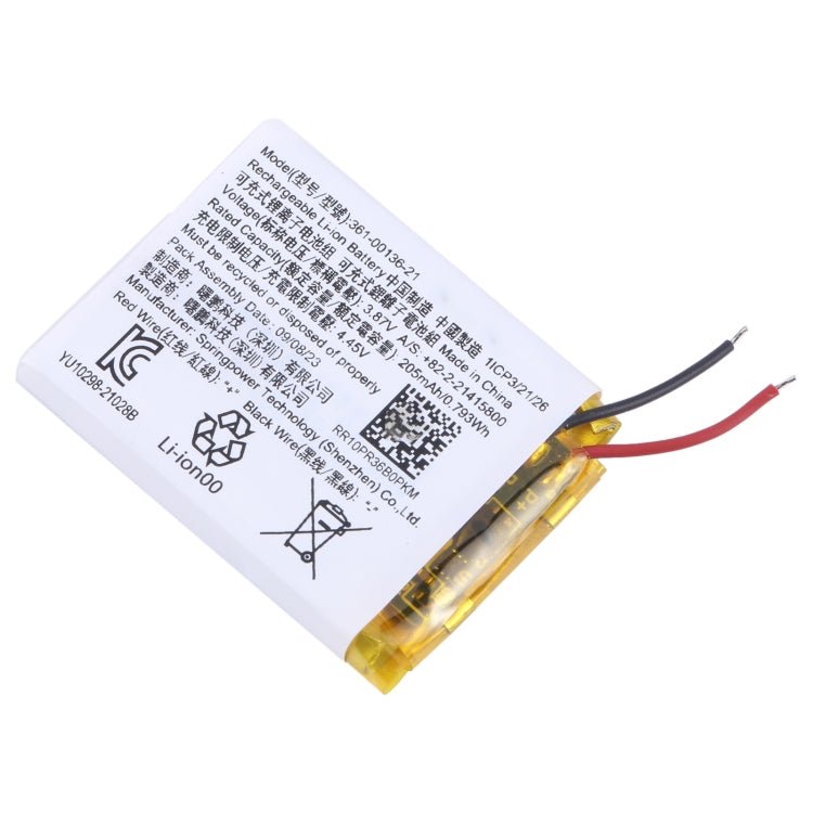 Battery Replacement, For Garmin Venu SQ 361 - 00136 - 21 205mAh, For Garmin Forerunner 158 361 - 00140 - 01 158mAh - ORIWHIZ