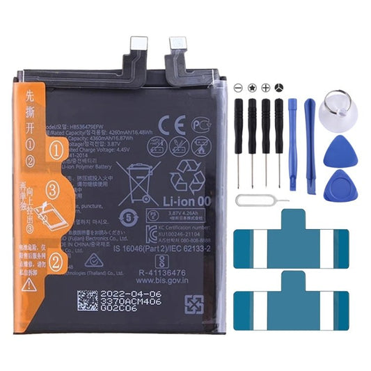 Battery Replacement For Huawei P50 Pro JAD - AL00 JAD - AL60 4360mAh HB536479EFW, For Huawei P50 Pro - ORIWHIZ