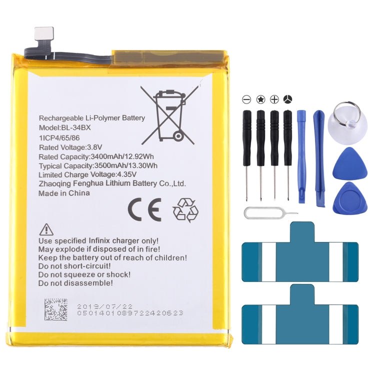 Battery Replacement, For Infinix Note 30 Pro, For Infinix Hot 12 / Hot 20S, For Infinix Zeno X / X6811 / X6810, For Infinix Note 7 / Note 10 / Hot 11S, For Infinix Smart 6 / X6511 / X6511B, For Infinix Hot 9 Play / Hot 10 Play - ORIWHIZ