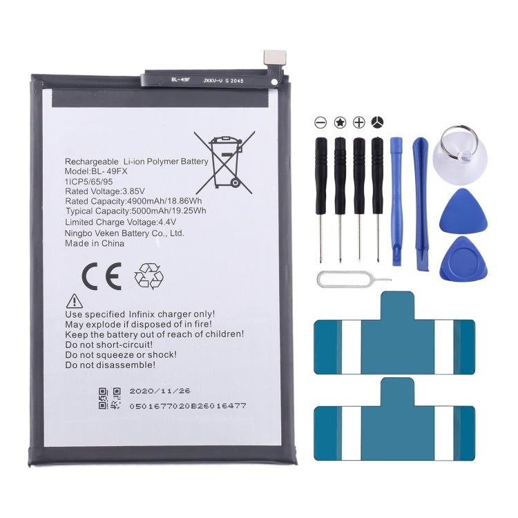 Battery Replacement, For Infinix Note 30 Pro, For Infinix Hot 12 / Hot 20S, For Infinix Zeno X / X6811 / X6810, For Infinix Note 7 / Note 10 / Hot 11S, For Infinix Smart 6 / X6511 / X6511B, For Infinix Hot 9 Play / Hot 10 Play - ORIWHIZ