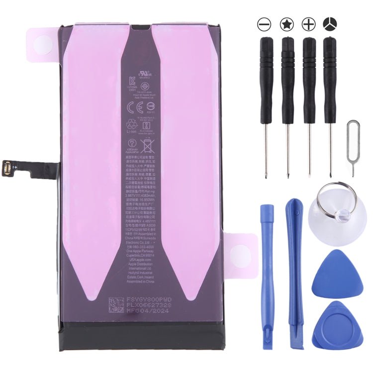 Battery Replacement, For iPhone 15 Pro Max A3121 4422mAh, For iPhone 15 Pro A3011 3274mAh, For iPhone 15 Plus A3039 4383mAh, For iPhone 15 A3018 3349mAh - ORIWHIZ