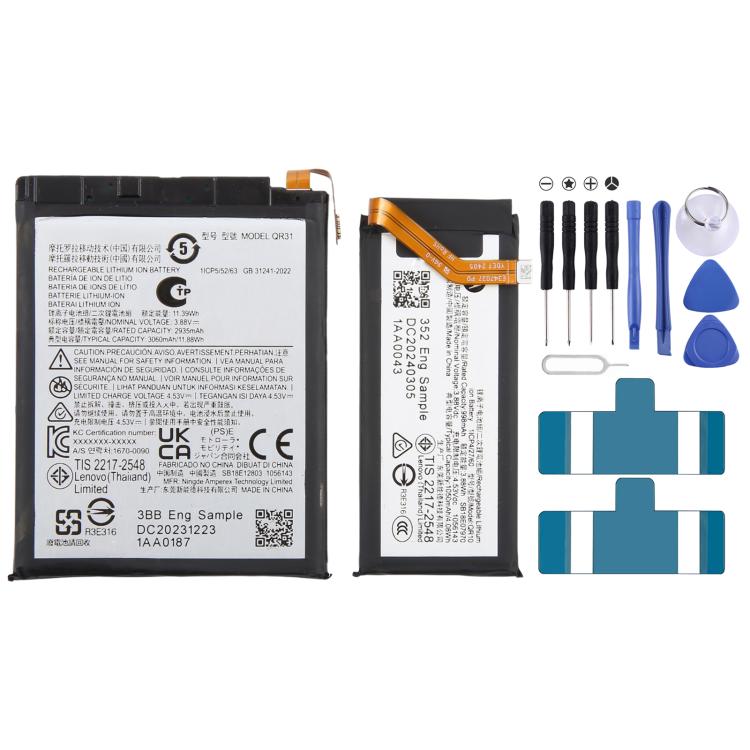 Battery Replacement, For Motorola Razr 50 Ultra QR30/QR10 2832mAh/998mAh, For Motorola Razr 50 QR31/QR11 2935mAh/998mAh, For Motorola Moto G84 5G XT2347 QB50 5000mAh, For Motorola Moto G Power 5G 2023 PD50 5000mAh - ORIWHIZ