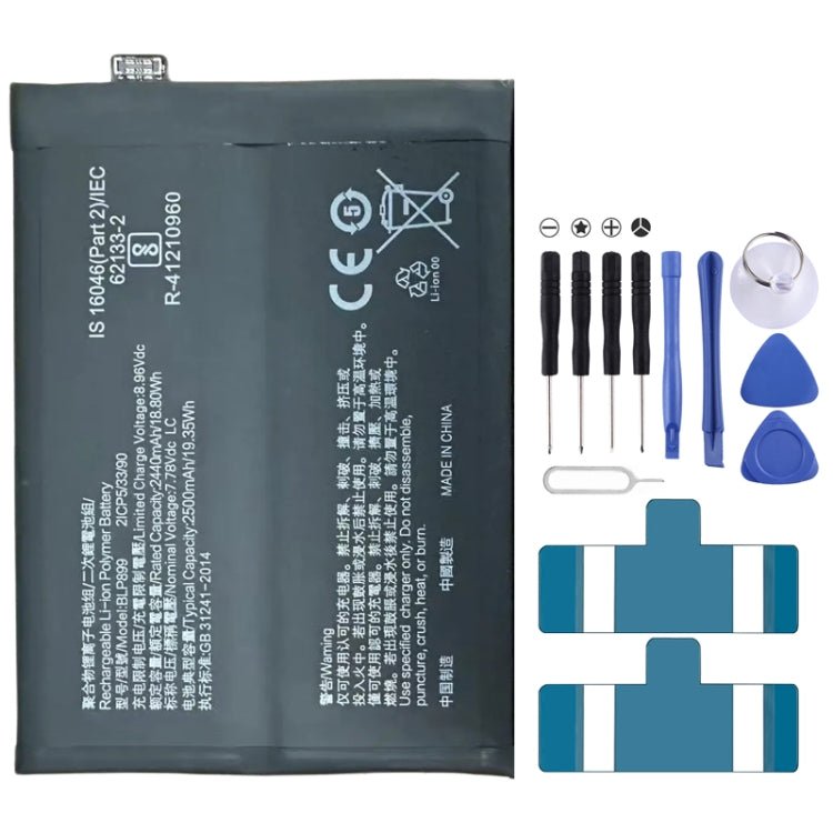Battery Replacement, For OnePlus Nord CE 3 Lite / N30 5G BLP989 5000mAh, For OnePlus Nord 10R / ACE 2V BLP925 2500mAh, For OnePlus ACE 2 / 11 BLP975 2435mAh, For OnePlus ACE 2 Pro BLPA09, For OnePlus 10T / ACE Pro BLP945 4800mAh - ORIWHIZ