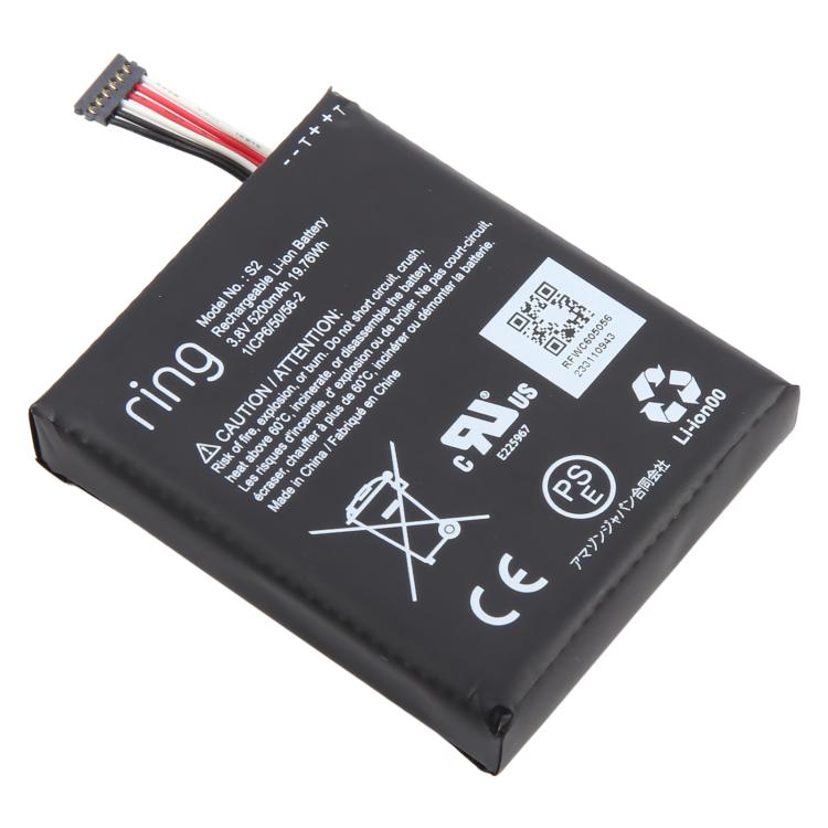 Battery Replacement, For Ring Video Doorbell Ring S2 5200mAh - ORIWHIZ