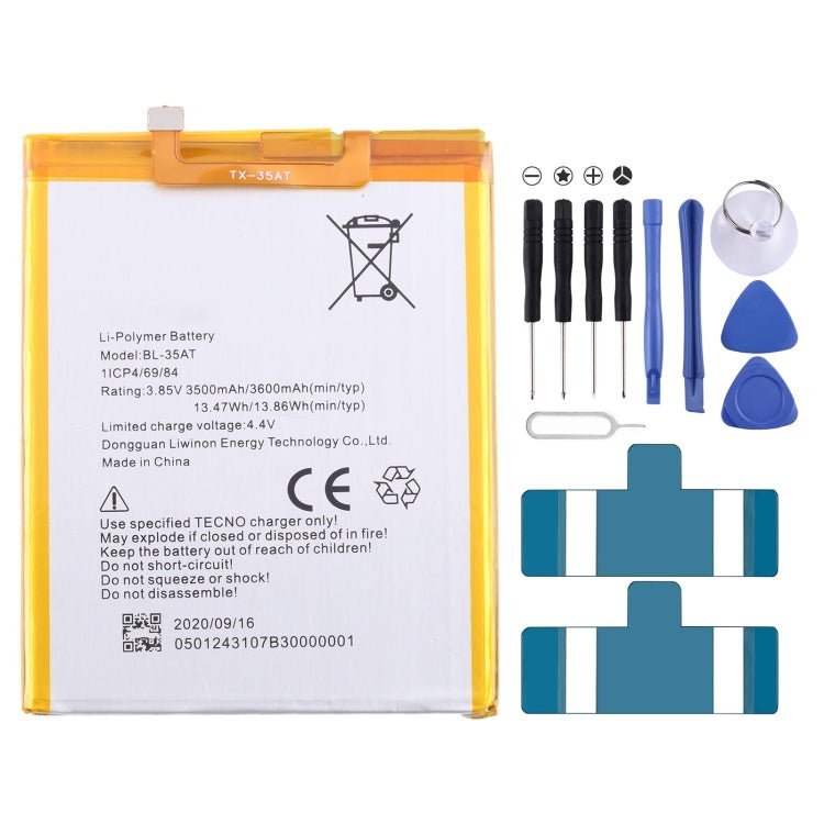 Battery Replacement, For Tecno Camon 17 Pro / Camon 18P, For Tecno Pova 2 LE7, For Tecno Camon 17 CG6 CG7, For Tecno Spark 7 / Spark 7T, For Tecno Spark 6 Air / Pouvoir 4 Pro, For Tecno Spark 6 / Camon 16, For Tecno Pop 4 / Camon 15 - ORIWHIZ