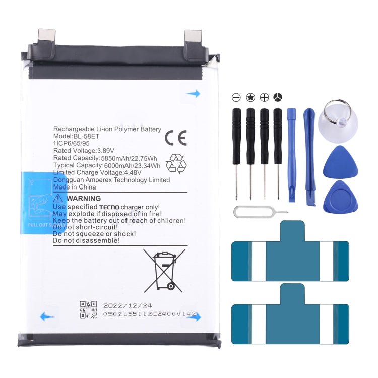 Battery Replacement, For Tecno Camon 17 Pro / Camon 18P, For Tecno Pova 2 LE7, For Tecno Camon 17 CG6 CG7, For Tecno Spark 7 / Spark 7T, For Tecno Spark 6 Air / Pouvoir 4 Pro, For Tecno Spark 6 / Camon 16, For Tecno Pop 4 / Camon 15 - ORIWHIZ