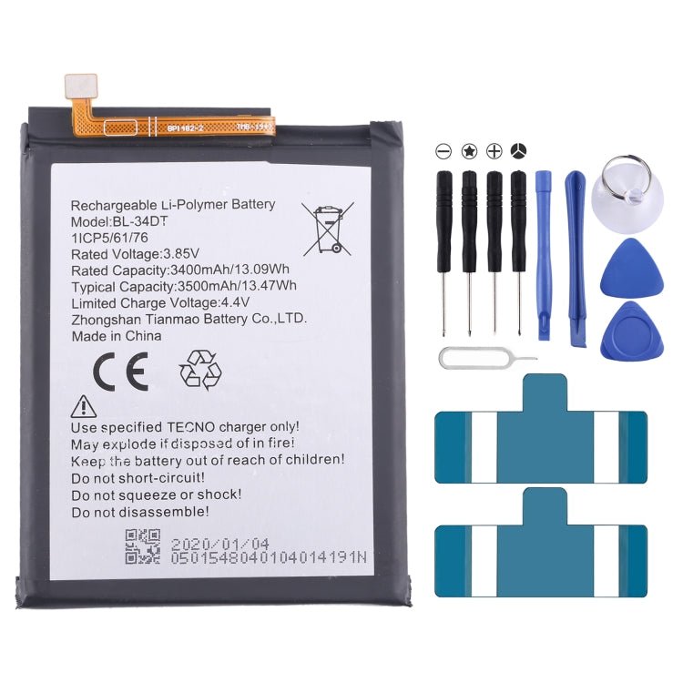 Battery Replacement, For Tecno Camon 17 Pro / Camon 18P, For Tecno Pova 2 LE7, For Tecno Camon 17 CG6 CG7, For Tecno Spark 7 / Spark 7T, For Tecno Spark 6 Air / Pouvoir 4 Pro, For Tecno Spark 6 / Camon 16, For Tecno Pop 4 / Camon 15 - ORIWHIZ