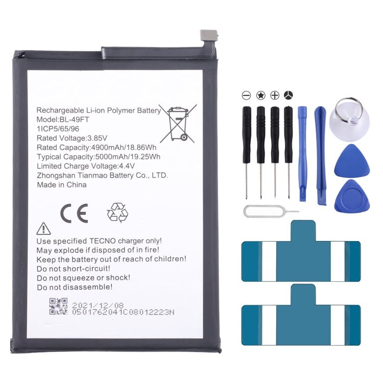 Battery Replacement, For Tecno Camon 17 Pro / Camon 18P, For Tecno Pova 2 LE7, For Tecno Camon 17 CG6 CG7, For Tecno Spark 7 / Spark 7T, For Tecno Spark 6 Air / Pouvoir 4 Pro, For Tecno Spark 6 / Camon 16, For Tecno Pop 4 / Camon 15 - ORIWHIZ