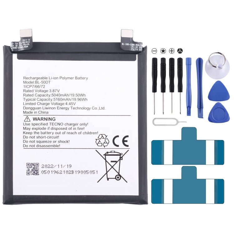 Battery Replacement, For Tecno Camon 17 Pro / Camon 18P, For Tecno Pova 2 LE7, For Tecno Camon 17 CG6 CG7, For Tecno Spark 7 / Spark 7T, For Tecno Spark 6 Air / Pouvoir 4 Pro, For Tecno Spark 6 / Camon 16, For Tecno Pop 4 / Camon 15 - ORIWHIZ