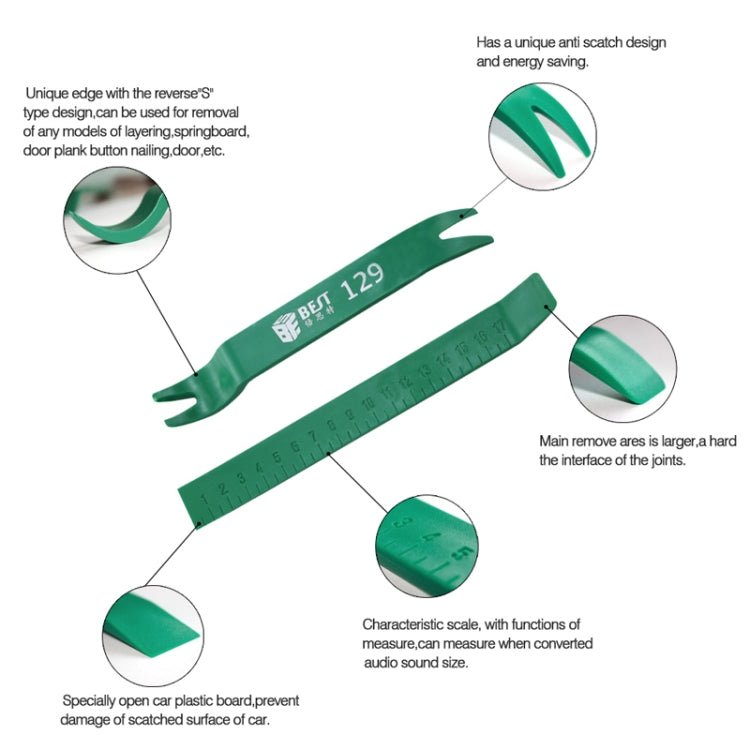 BEST - 129 Double Bend Head Plastic Pry Tool, 129 Pry Tool - ORIWHIZ