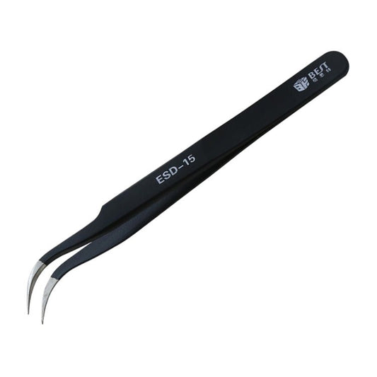 BEST BST - 15 Precision Anti - static ESD Stainless Steel Tweezers, BST - 15 - ORIWHIZ