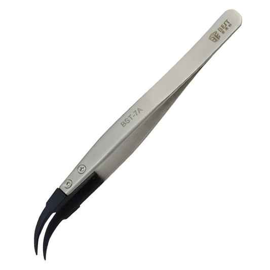 BEST BST - 7A Curved Head Tweezers for Mobile Phone / Computer Repair, BST - 7A - ORIWHIZ