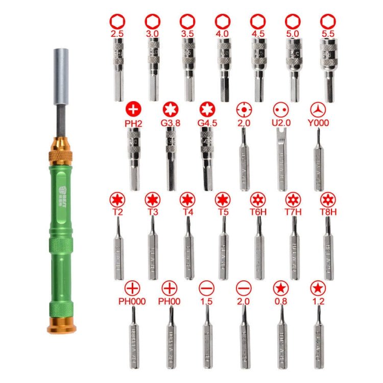 BEST BST - 8929 Screwdriver Magnetic Bit Driver Kit 37 in 1 Professional Screwdrivers Set, BST - 8929 - ORIWHIZ