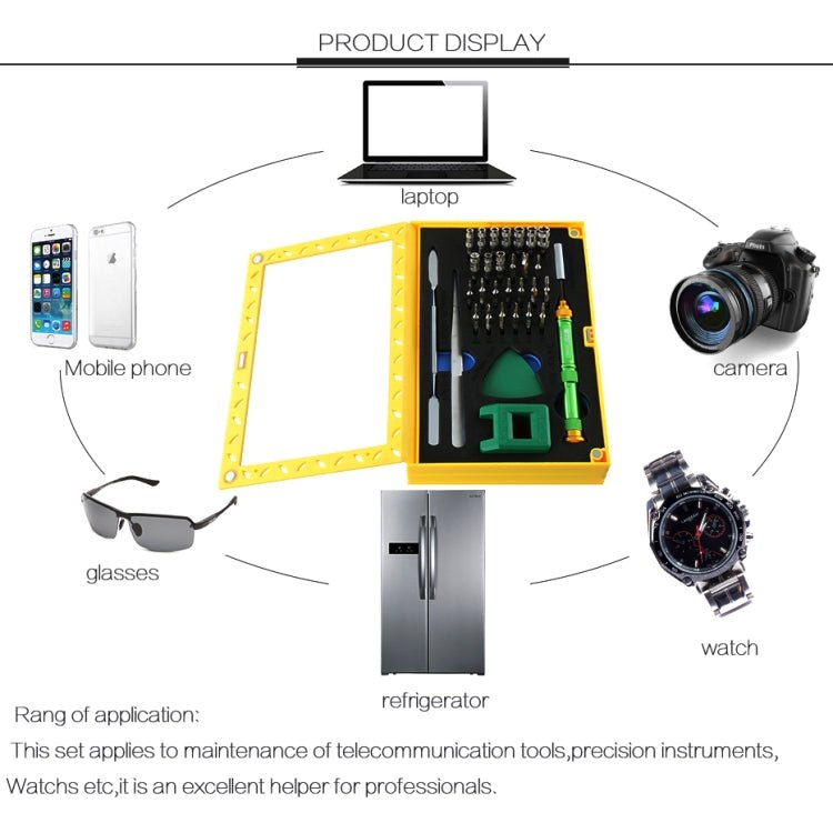 BEST BST - 8929 Screwdriver Magnetic Bit Driver Kit 37 in 1 Professional Screwdrivers Set, BST - 8929 - ORIWHIZ