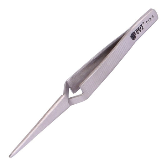 BEST BST - F12.5 Stainless Steel Self Closed Straight Laboratory Tweezers, BST - F12.5 - ORIWHIZ