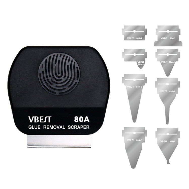 BEST VBST - 80A 8 in 1 Stainless Steel Multipurpose Magnetic Double - sided Glue Removal Scraper Set - ORIWHIZ