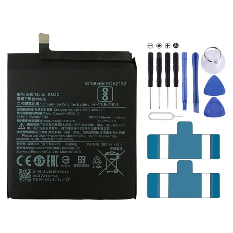 BM3D 3020mAh for Xiaomi Mi 8 SE Li - Polymer Battery, For Xiaomi Mi 8 SE - ORIWHIZ