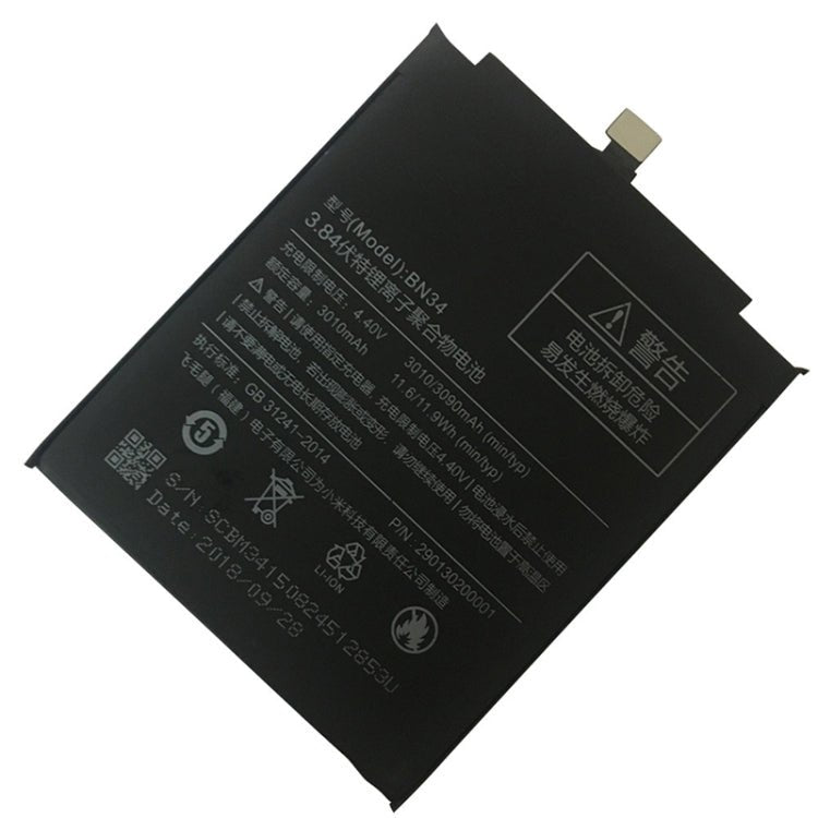 BN34 3010mAh for Xiaomi Redmi 5A Li - Polymer Battery, For Xiaomi Redmi 5A - ORIWHIZ