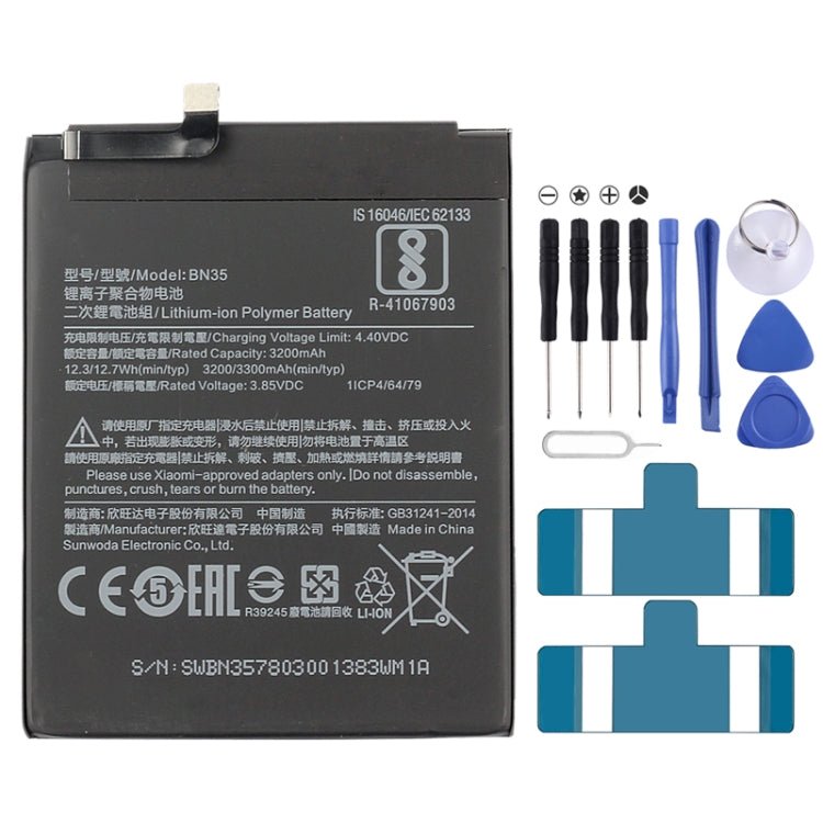 BN35 3200mAh for Xiaomi Redmi 5 Li - Polymer Battery, For Xiaomi Redmi 5 - ORIWHIZ