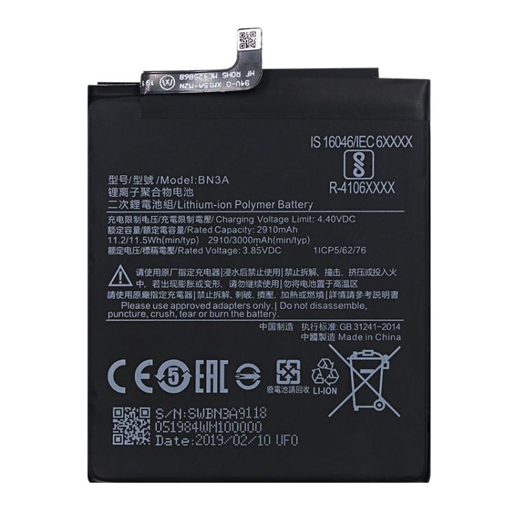 BN3A 2910mAh Li - Polymer Battery for Xiaomi Mi Play / Redmi Go, For Xiaomi Mi Play - ORIWHIZ