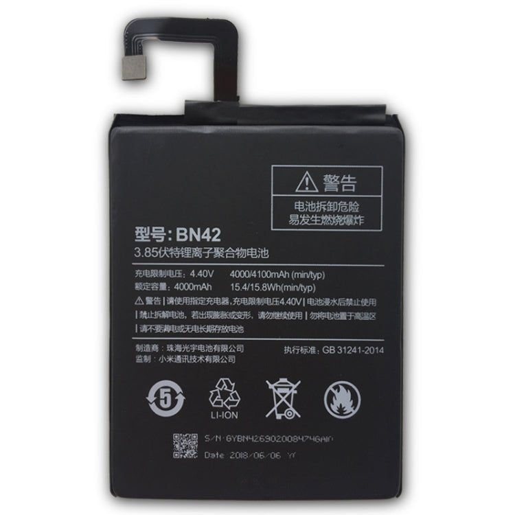 BN42 4000mAh for Xiaomi Redmi 4 Li - Polymer Battery, For Xiaomi Redmi 4 - ORIWHIZ