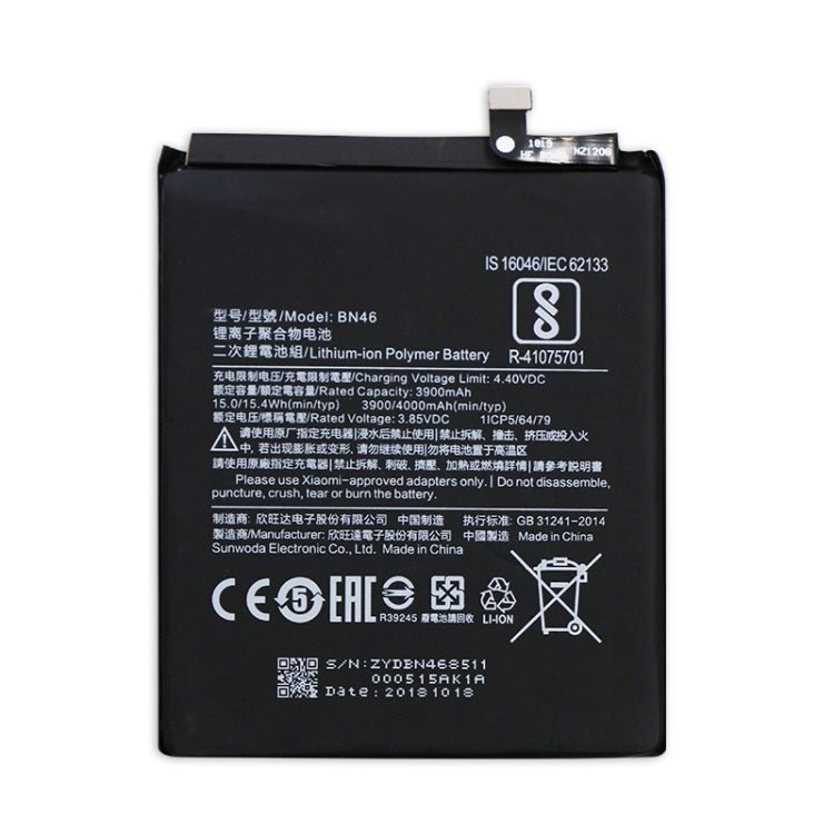 BN46 3900mAh Li - Polymer Battery for Xiaomi Redmi 7 / Redmi Note 6 / Redmi Note 8 / Redmi Note 8T, For Xiaomi Redmi 7 - ORIWHIZ