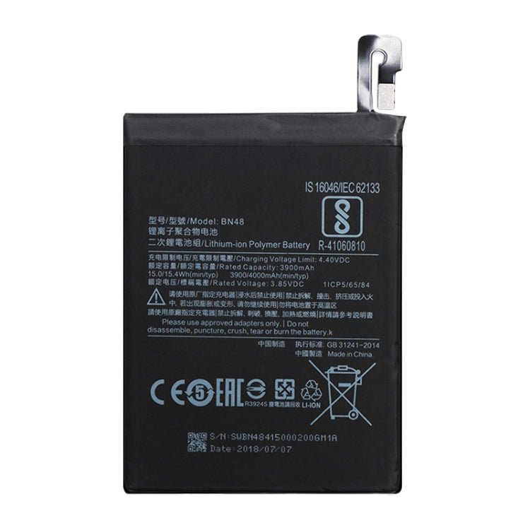 BN48 3900mAh for Xiaomi Redmi Note 6 Pro Li - Polymer Battery, For Xiaomi Redmi Note 6 Pro - ORIWHIZ