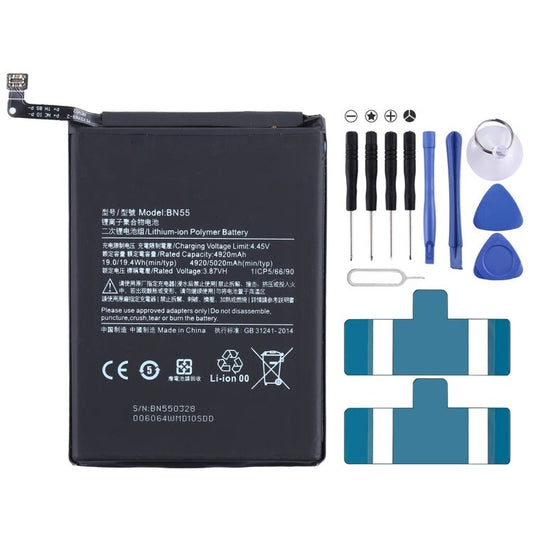 BN55 Li - ion Polymer Battery for Xiaomi Redmi Note 9S/Redmi Note 9 Pro Max/Redmi Note 9 Pro India, For Xiaomi Redmi Note 9S/Redmi Note 9 Pro Max/Redmi Note 9 Pro India - ORIWHIZ