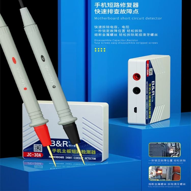 B&R JC - 30A Super Current Mobile Phone Motherboard Short - Circuit Detector Repairer Tool, B&R JC - 30A - ORIWHIZ