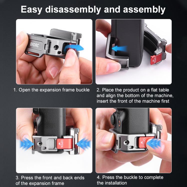 BRDRC Quick Assembly Multi - function Cold Shoe Extension Mount, For DJI Osmo Pocket 3 - ORIWHIZBRDRCDJI & Insta360 AccessoriesMount & Holder