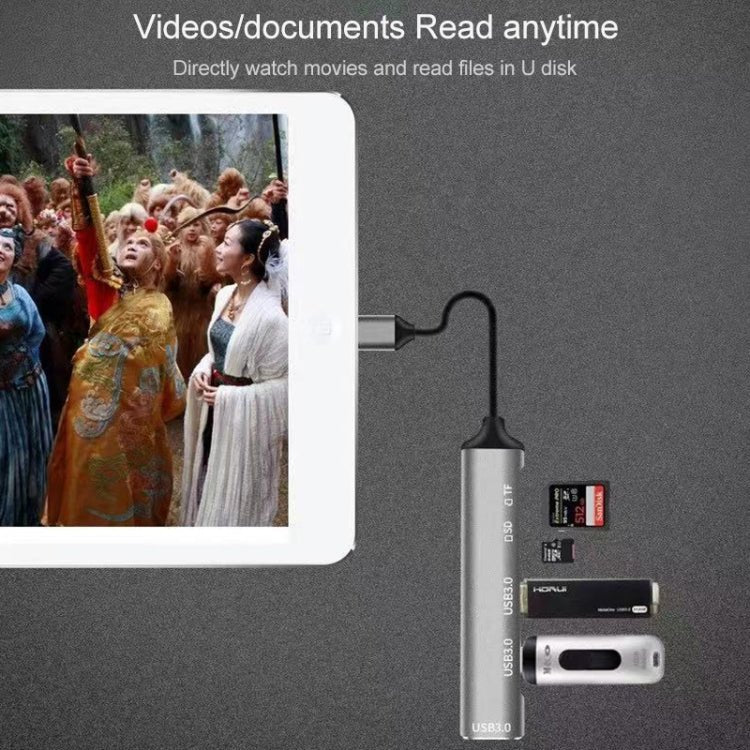 C - 805 5 in 1 USB - C / Type - C to 3 USB 3.0 + TF / SD Card Reader Adapter, C - 805 - ORIWHIZ