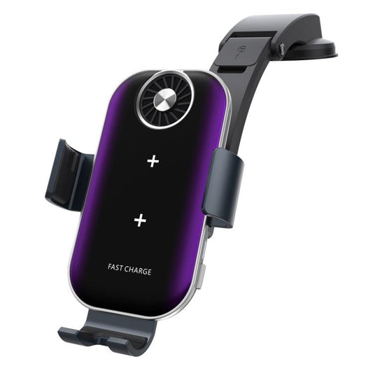 C37 Fan Cooling Dual Coil Car Phone Holder Wireless Charger, C37 - ORIWHIZ