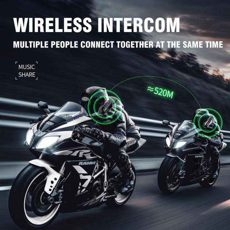 C6 IPX6 Waterproof LED Lighting Wireless Intercom Helmet Bluetooth Headset, Hard Mic, Soft Mic, Soft and Hard Mics - ORIWHIZConsumer ElectronicsMotorcycle Walkie TalkieWalkie Talkie