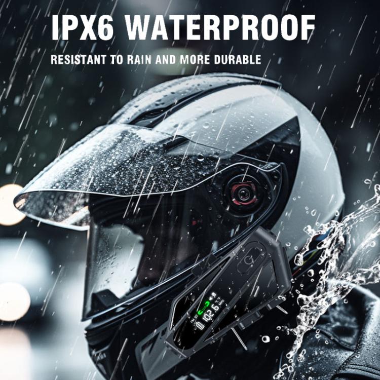C6 IPX6 Waterproof LED Lighting Wireless Intercom Helmet Bluetooth Headset, Hard Mic, Soft Mic, Soft and Hard Mics - ORIWHIZConsumer ElectronicsMotorcycle Walkie TalkieWalkie Talkie