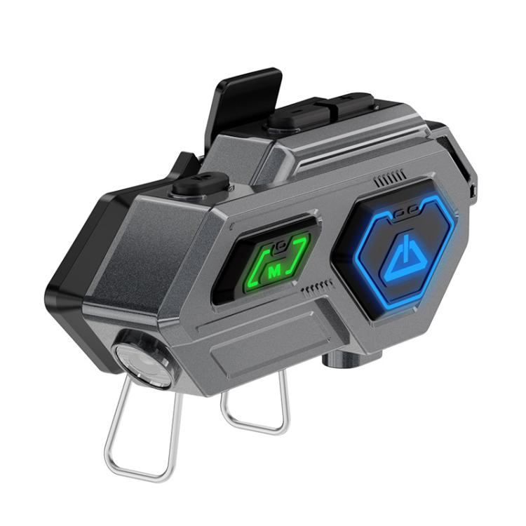 C8Pro IPX7 Waterproof Two - Person Intercom Helmet Bluetooth Headset With Flashlight, Soft Mic, Hard Mic, Soft and Hard Mics - ORIWHIZConsumer ElectronicsMotorcycle Walkie TalkieWalkie Talkie