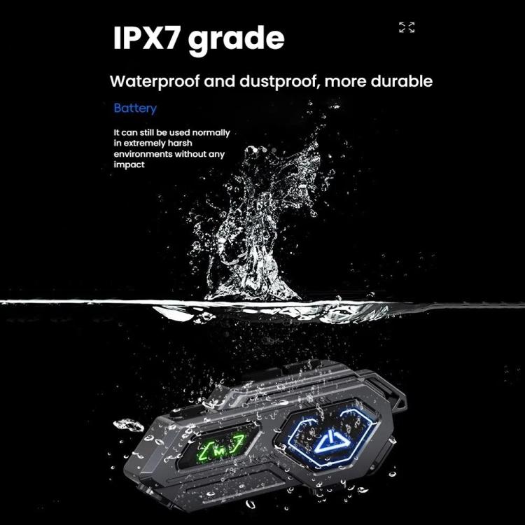 C8Pro IPX7 Waterproof Two - Person Intercom Helmet Bluetooth Headset With Flashlight, Soft Mic, Hard Mic, Soft and Hard Mics - ORIWHIZConsumer ElectronicsMotorcycle Walkie TalkieWalkie Talkie