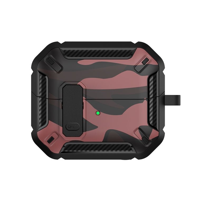 Camouflage Earphone Protective Case with Switch & Hook, For Samsung Galaxy Buds3 / 3 Pro - ORIWHIZ