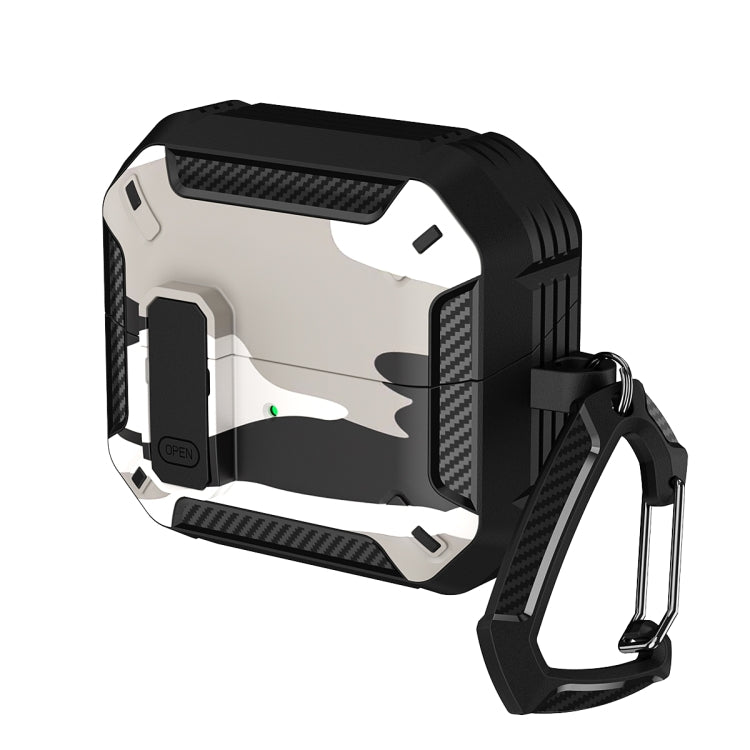 Camouflage Earphone Protective Case with Switch & Hook, For Samsung Galaxy Buds3 / 3 Pro - ORIWHIZ