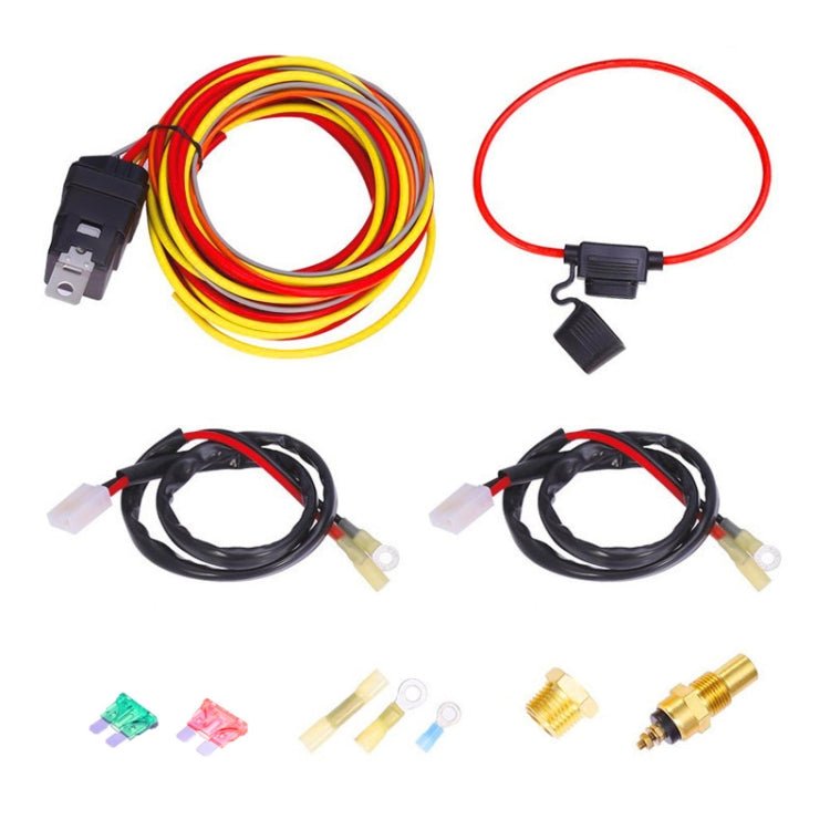 Car 12V 40A 165 - 185 Degree Electric Cooling Fan Thermostat Temperature Sensor Switch Set, 12V 40A 165 - 185 Degree - ORIWHIZCar Replacement PartsDIY CablesIn Car