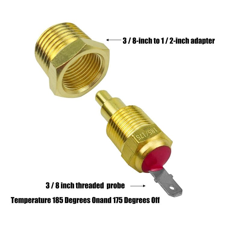 Car 12V 40A 175 - 185 Degree Thermostat Dual Electric Cooling Fan Wiring Relay Sensor Kit, Electric Cooling Fan Wiring Relay - ORIWHIZCar Replacement PartsDIY CablesIn Car