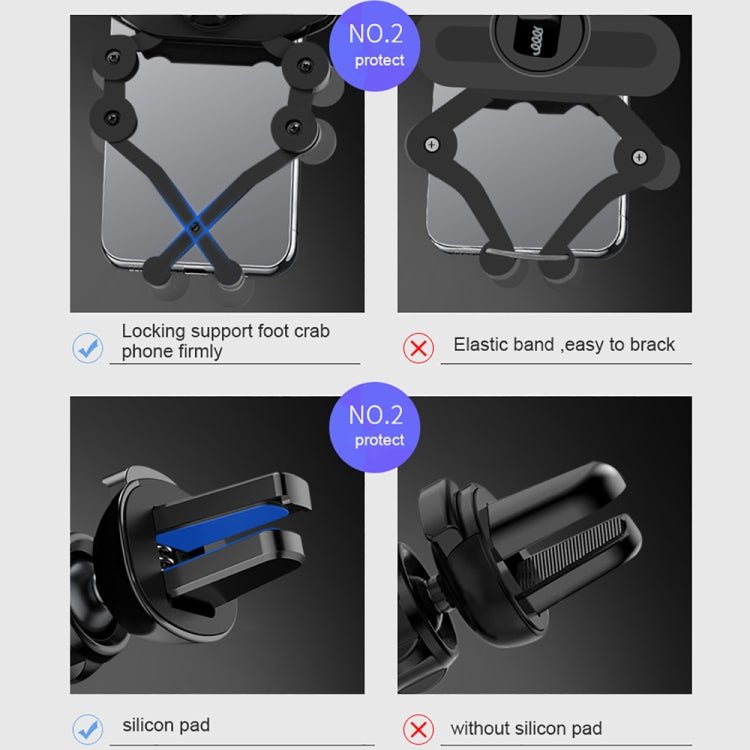 Car Air Outlet Six - claw Gravity Mobile Phone Holder Bracket, Six - claw Phone Holder(Black), Six - claw Phone Holder(Red), Six - claw Phone Holder(Silver) - ORIWHIZ