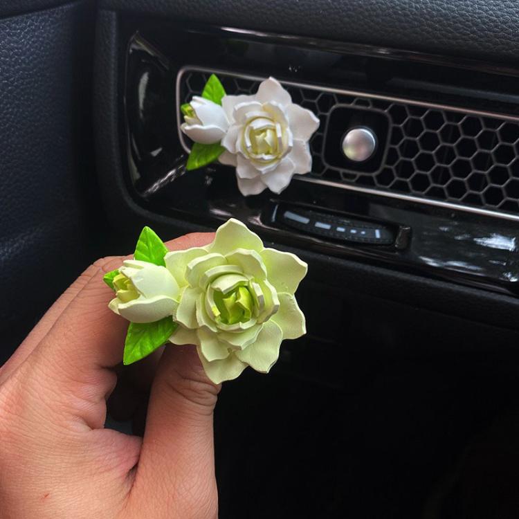 Car Aromatherapy Diffuser Stone Auto Air Vent Gardenia Decorative Fragrance - ORIWHIZ