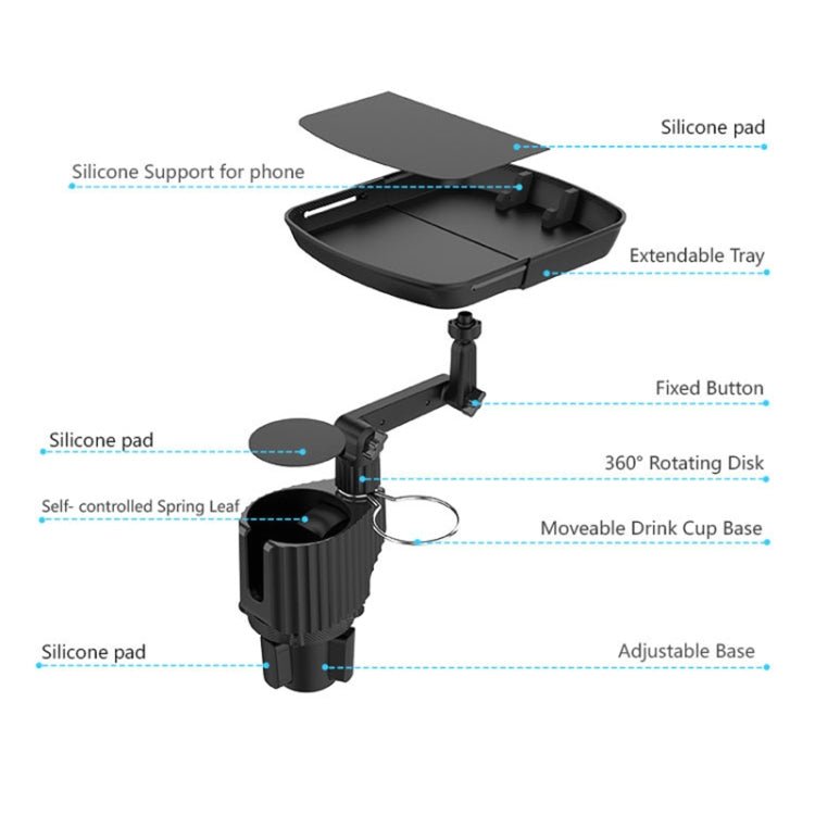 Car Beverage Table Food Rack Mobile Phone Holder, Beverage Table Food Rack - ORIWHIZ