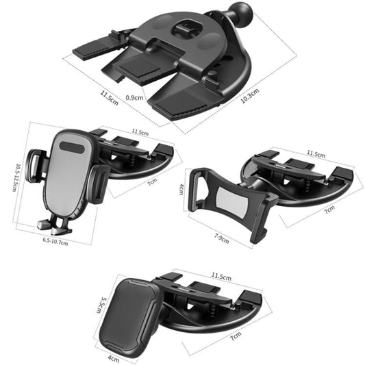 Car CD Slot Navigation Mobile Phone Holder, Automatic Lock Type Black, Automatic Lock Type Gray, Clip Type Black, Clip Type Gray, Magnet Type - ORIWHIZ