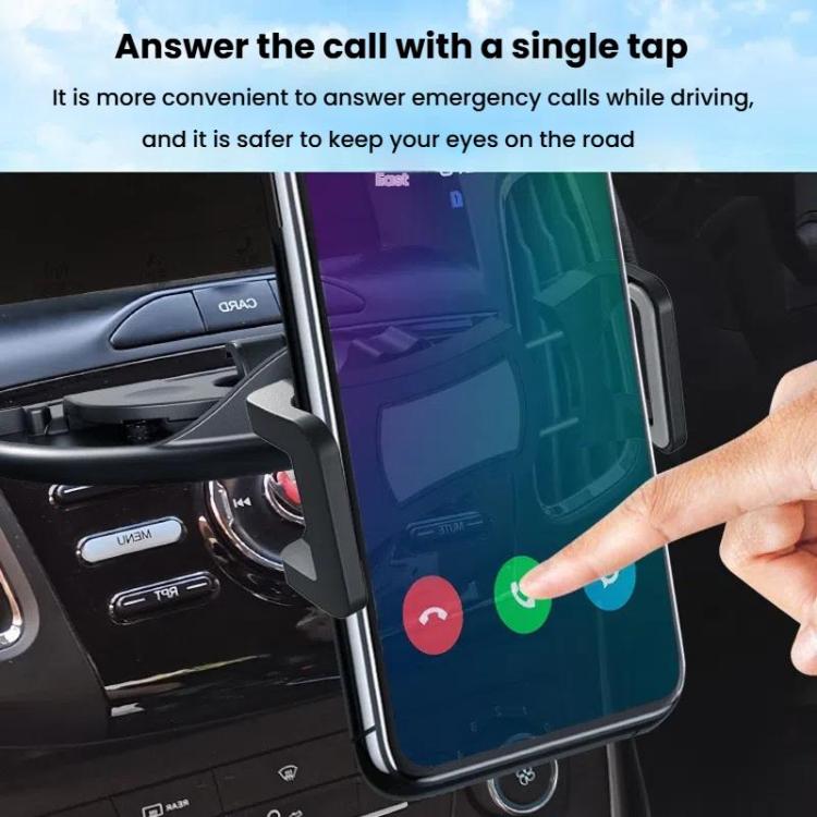 Car CD Slot Navigation Mobile Phone Holder, Automatic Lock Type Black, Automatic Lock Type Gray, Clip Type Black, Clip Type Gray, Magnet Type - ORIWHIZ