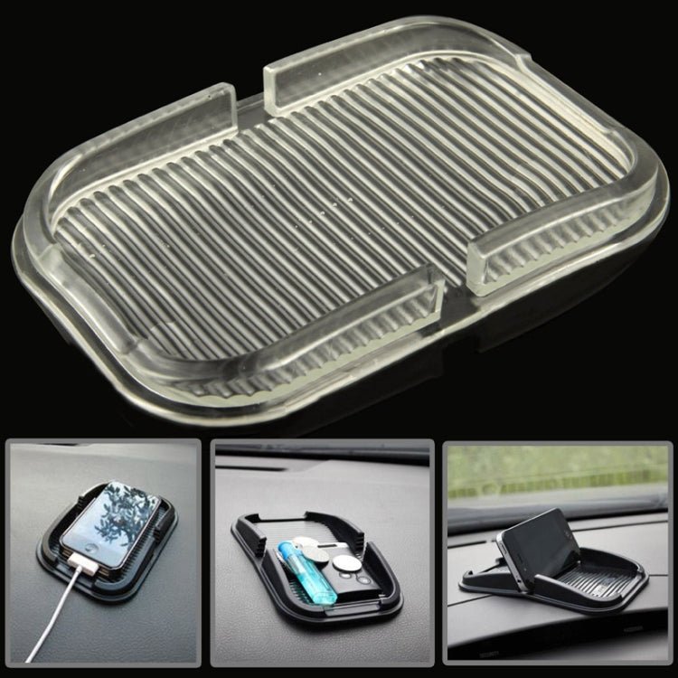 Car Dashboard Anti - skid Magic Sticky Silicone Gel Pad / Holder for iPhone 5 & 5S / iPhone 4 & 4S, 8, 5, 4, For iPhone, Galaxy, Sony, Lenovo, HTC, Huawei, and other Smartphones(Transparent), 7�������������������������������������������������������������... - ORIWHIZ