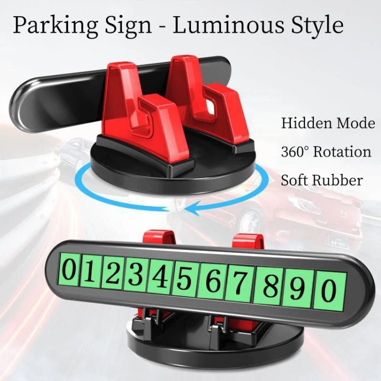 Car Dashboard Automotive Cell Phone Holder Temporary Parking Sign 2 In 1 - ORIWHIZ