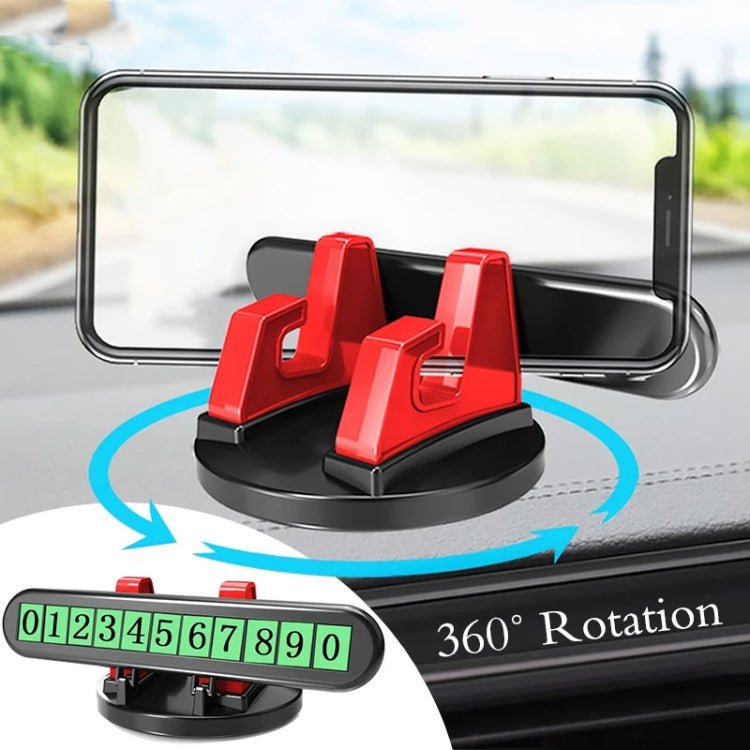 Car Dashboard Automotive Cell Phone Holder Temporary Parking Sign 2 In 1 - ORIWHIZ