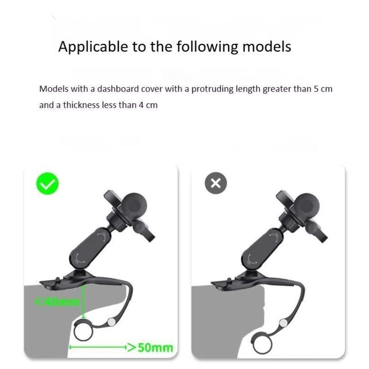 Car Dashboard Sun Visor Phone Mount Holder Center Console Navigation Bracket - ORIWHIZ