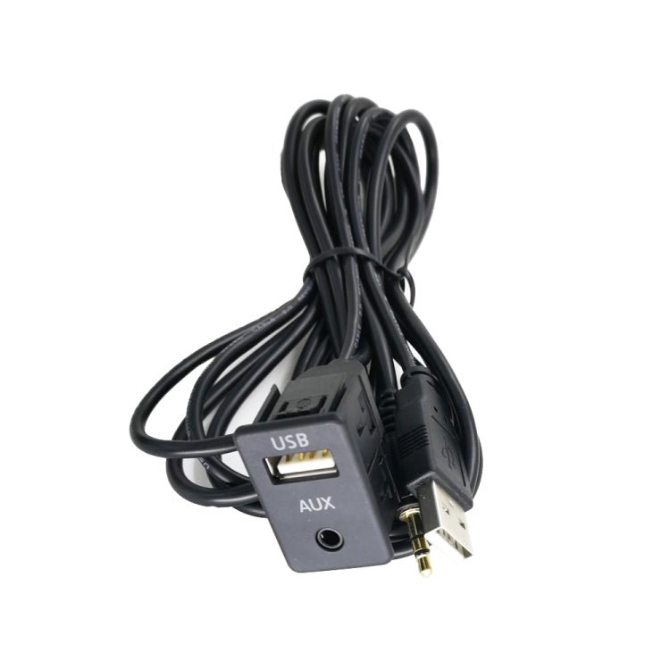 Car Modified AUX+USB Socket Audio Modification Accessories 3.5mm USB Extension Line, AUX+USB - ORIWHIZCar Replacement PartsDIY CablesIn Car